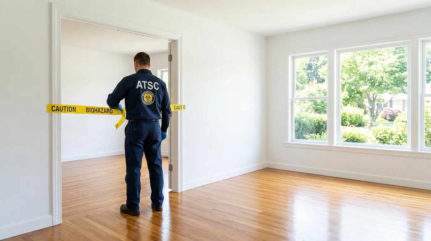 Certified biohazard cleanup crew performing Decomposition Cleanup in Ramsey